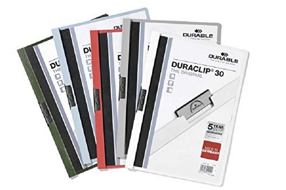 Durable DURAClip 30 A4 Clip Folder   Holds Up to 30 Sheets of A4 Paper   Robust