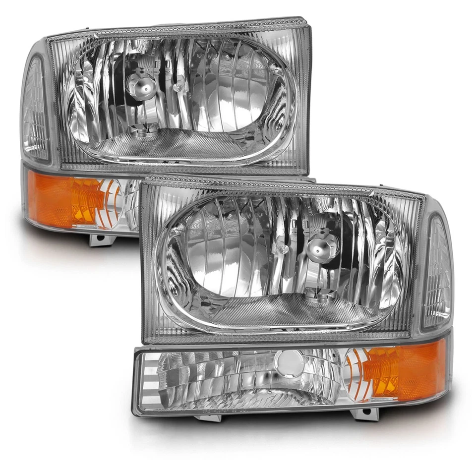 Anzo Headlight For Ford F-250 Super Duty 1999-2004 Left and Right Chrome - Image 4 of 4