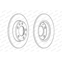 Ferodo 2X Bremsscheibe Hinten Ø249 Mm Beschichtet FüR Peugeot 308 SW II