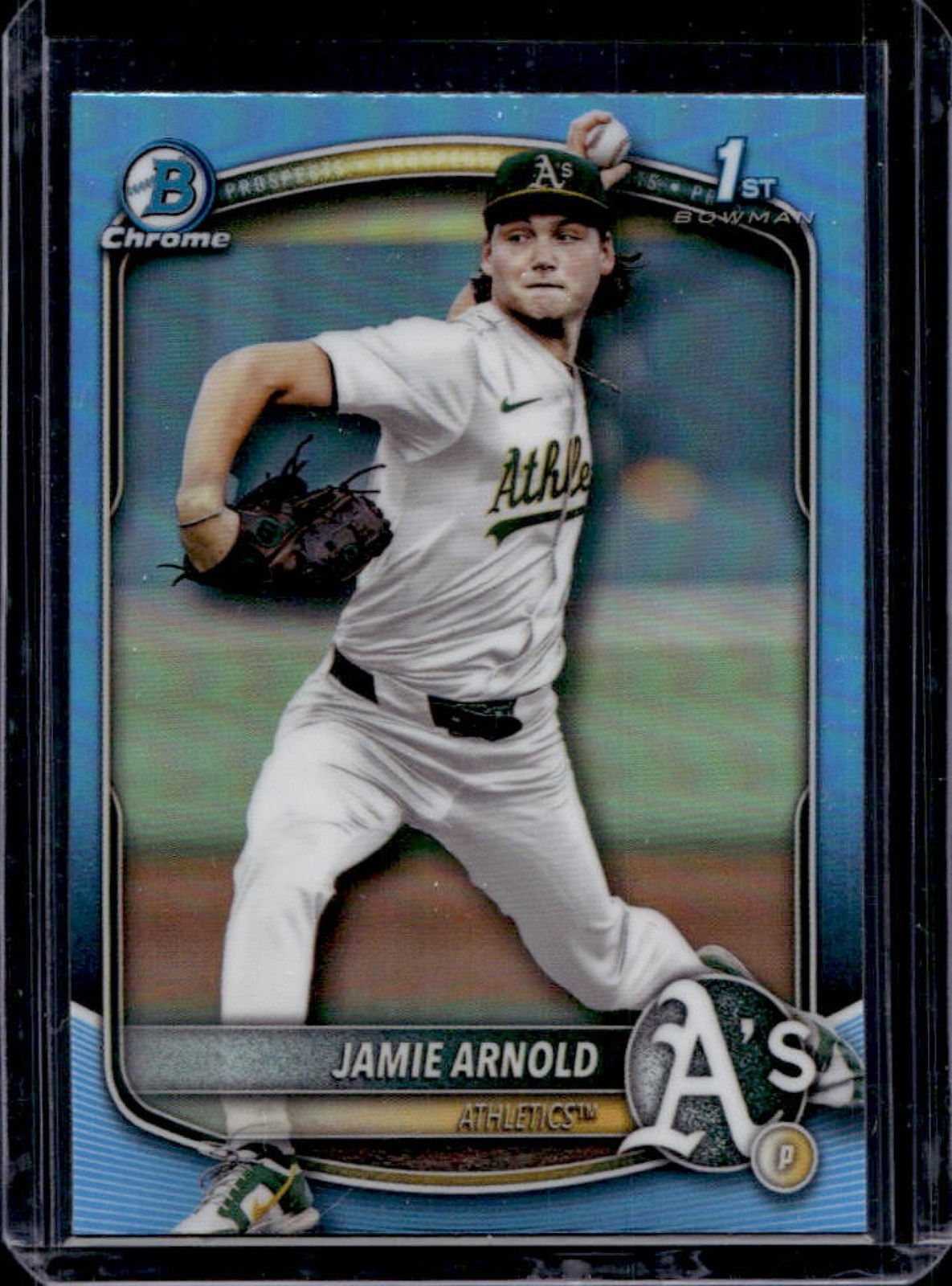 2025 Bowman Draft Jamie Arnold Chrome Sky Blue Refractor 1st #BDC-30 Athletics
