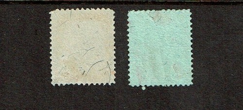 1871-2 U.S.THIRD Issue 2c Org &Blk Washington White/Bluish PaperLot of 2 Sc#R135 - Picture 2 of 2