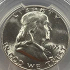1955 50C Franklin Half Dollar PCGS MS64FBL Bright White. 032824