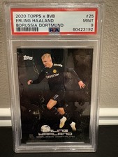 2020-21 Topps X BVB Erling Haaland Borussia Dortmund Team Set PSA 9 MINT
