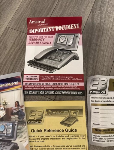 Amstrad E3 Emailer Videophone Vintage Telephone - Afbeelding 10 van 11