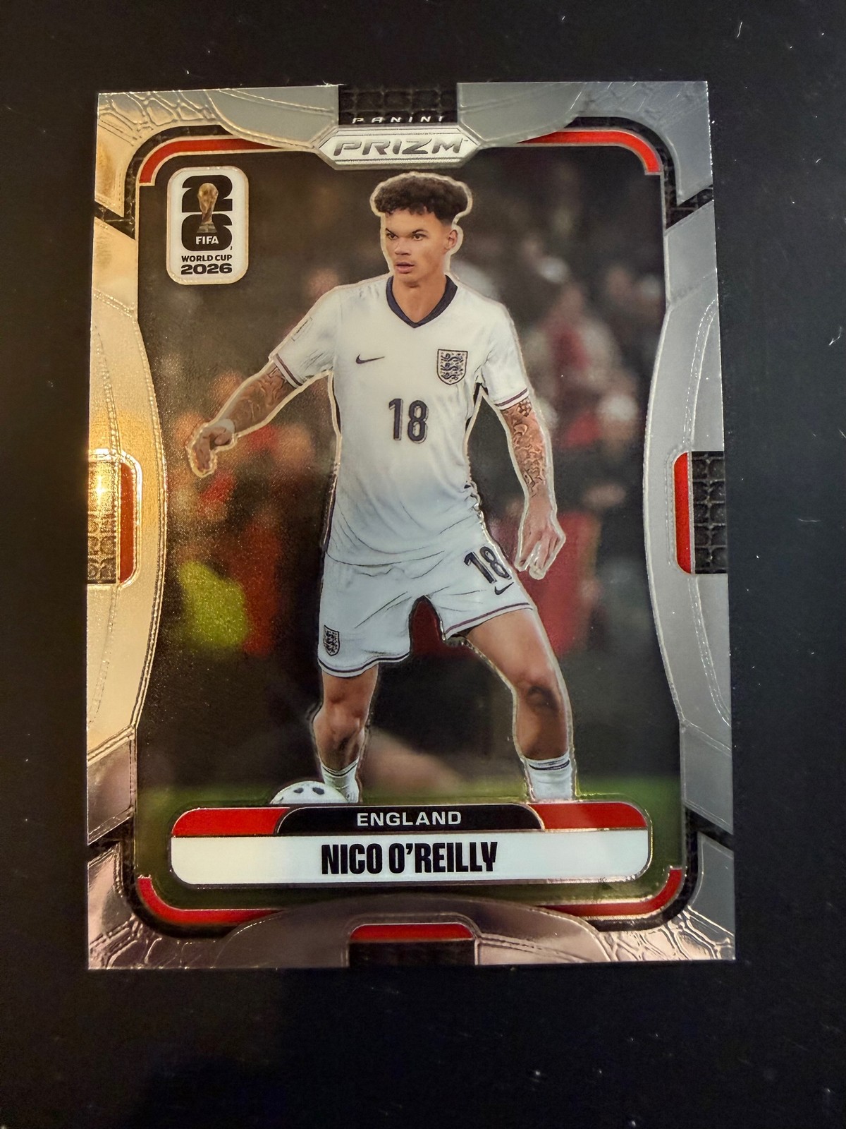 2026 Panini Prizm FIFA World Cup #110 Nico O'Reilly Wave Prizms