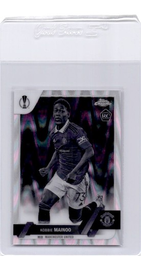 2022-23 Topps Chrome Kobbie Mainoo Raywave Refractor #118 RC Rookie Card