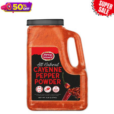 Spicy World Hot Cayenne Pepper Powder Bulk 5 LBS Jar - Red Ground Pepper 50,000