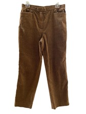 Lauren Ralph Lauren Velour Pants Pockets Velvet Women 8 Chevron Stretch