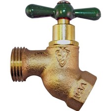 Arrowhead Brass 353LF Hose Bibb, 3/4 x 3/4 in Connection, FIP x Hose, 8 to 9 gpm