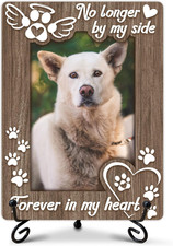 Pet Memorial Picture Frame, Pet Sympathy Gift, No Longer by My Side Forever in M