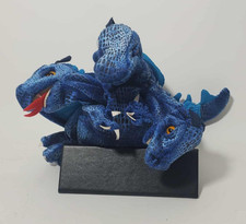 Folkmanis Puppet Three Headed Blue Dragon 12" Plush