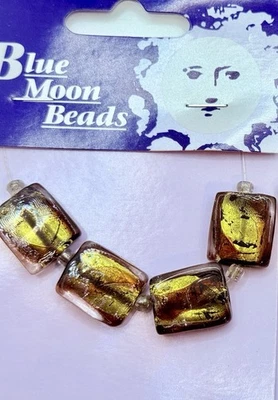 Blue Moon Beads Diachoric Lampwork Glass Beads  - image 1 of 2