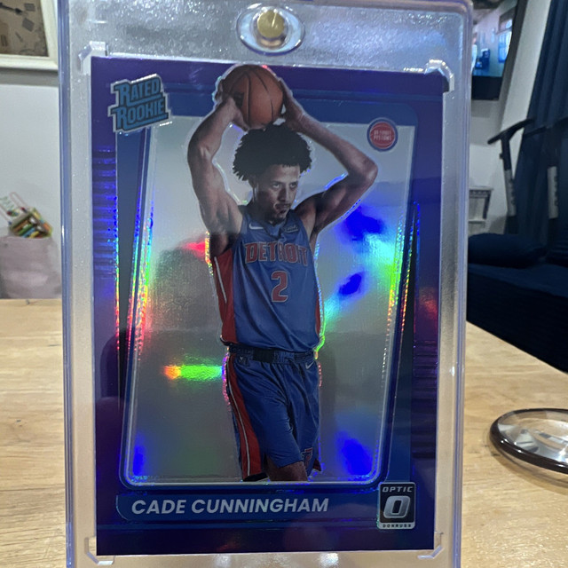 Panini 2021-22 Donruss Optic Rated Rookie Cade Cunningham Purple Prizm #161