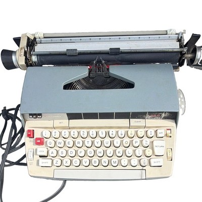 Smith-Corona 250 Electric Typewriter Gray/Beige Series SCM MPN 6LRB152385 Works