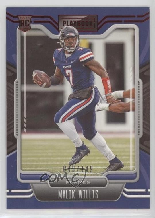 2022 Panini Chronicles Draft Picks Playbook Red /149 Malik Willis Rookie RC 1so5