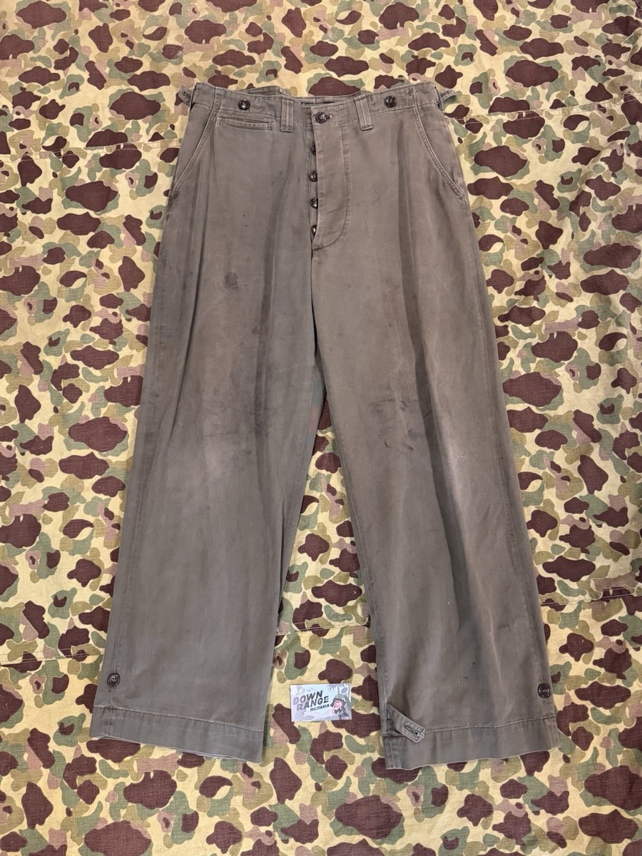 WWII U.S. M43 Field Trousers 32-34 Waist | eBay