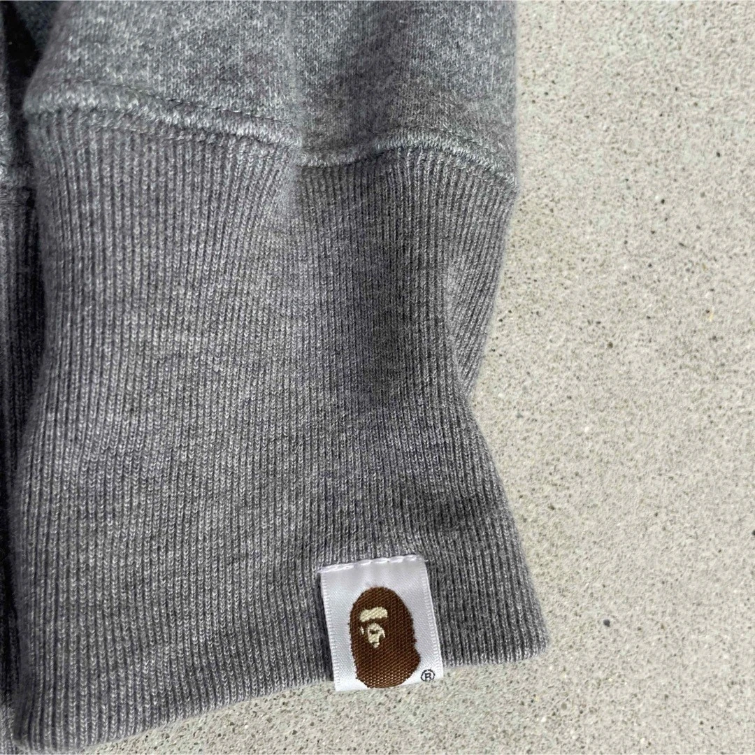 A BATHING APE (BAPE) Felpa con cappuccio Bape Retrofit grigia UOMO M usata in ottime condizioni rara streetwear