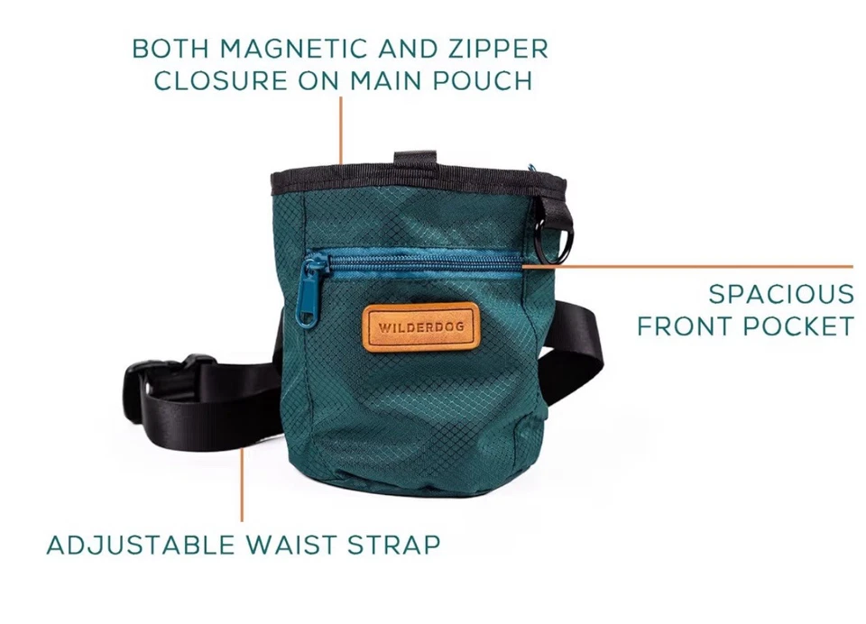 Bolsa de golosinas de entrenamiento para perros con cierre magnético y de cremallera, mosquetón adjunto... Foto 3 de 4