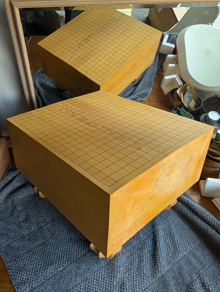 Kaya Go Board - Floor Board for Go Game - 19.5cm Goban w/ Legs Baduk Weiqi 19x19 - Image 2 of 4
