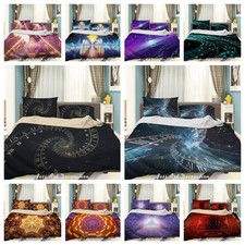 3D Space Time Laser Light Background Quilt Cover Duvet Cover Comforter set