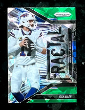 Josh Allen 2025 Panini Prizm FRACTAL Green Cracked Ice Buffalo Bills #14
