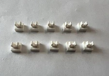 Lego Lot Of Ten White Plate With Up Right Holder 1x1 New City Arm Upright