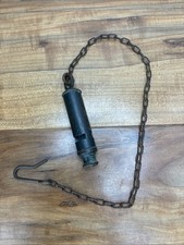 US WW1 Brass Trench Whistle With Chain & Hook UNMARKED