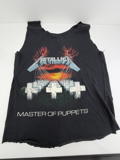 VTG Metallica Master Of Puppets Damage Inc Tour Cutoff Shirt Black Sleeveless