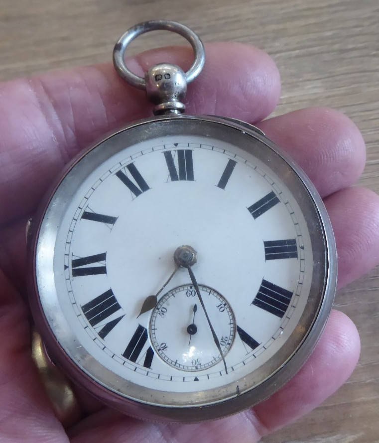 DATES GENTS ANTIQUE 1897 c SILVER POCKET SOLID working QUALITY WATCH - vintagewatches.pk