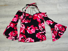 Bluse 40/42 rosenmuster