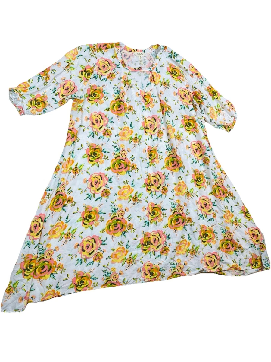 Chemise Femme Matilda Jane Manches 3/4 Rayures Beige Et Moutarde - Taille S, Occasion Très Bon état