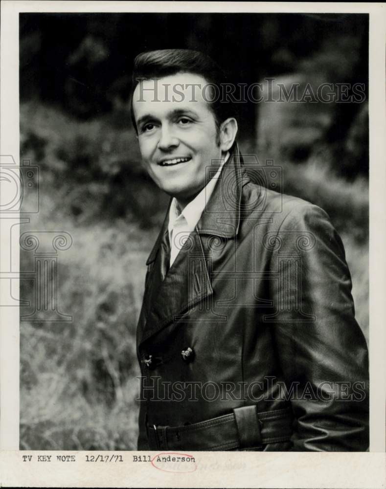1971 Press Photo Bill Anderson - kfx54699