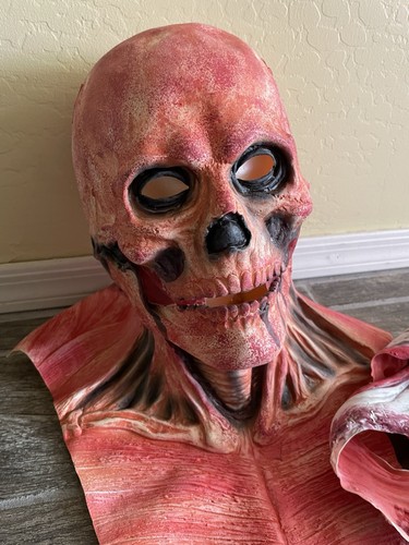 Rare Removable Face Clown Mask Halloween Costume Joker Demon Terrifier - Picture 5 of 5