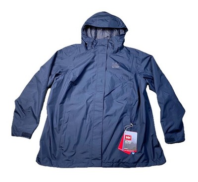 Helly Hansen Women s Seven J Hooded Jacket LS Blue Helly Tech Full Zip 2X NWT
