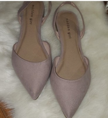 Madden Girl Blush Pink Faux Suede Flats Size 9