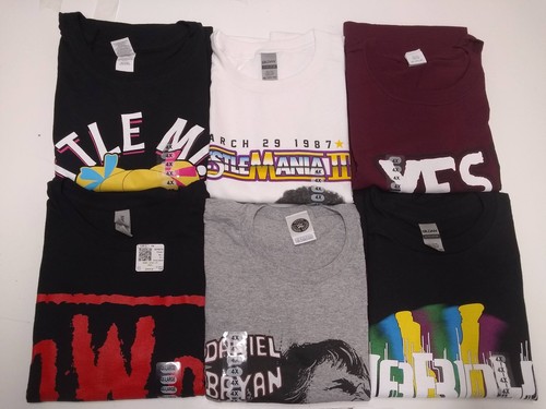 Lot of 6 Men Size 4XL WWE Authentic T-shirts | Cena Orton Undertaker The Rock... - 第 1/7 張圖片