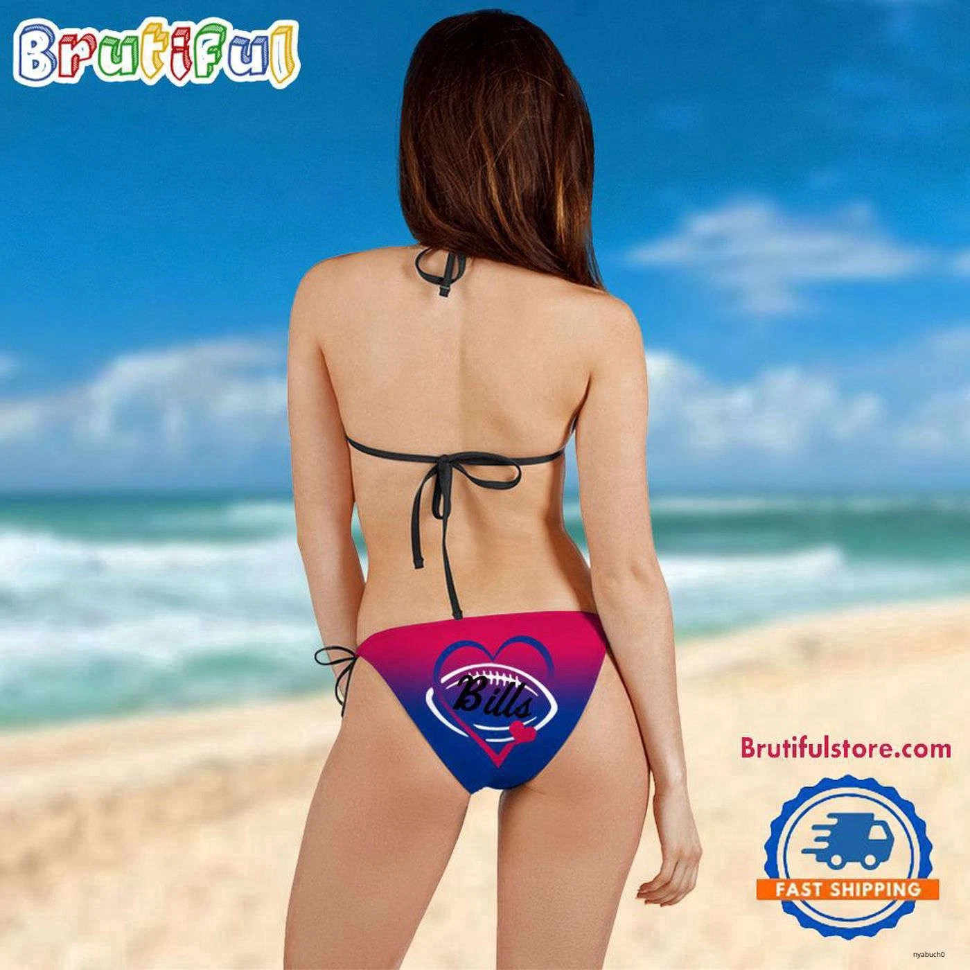 Buffalo Football Team Bills Summer Beach Women's Bikini Swimsuit