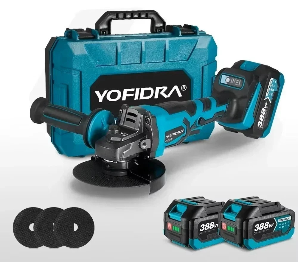 SMERIGLIATRICE ANGOLARE A BATTERIA 125MM CON MOTORE BRUSHLESS 1500W