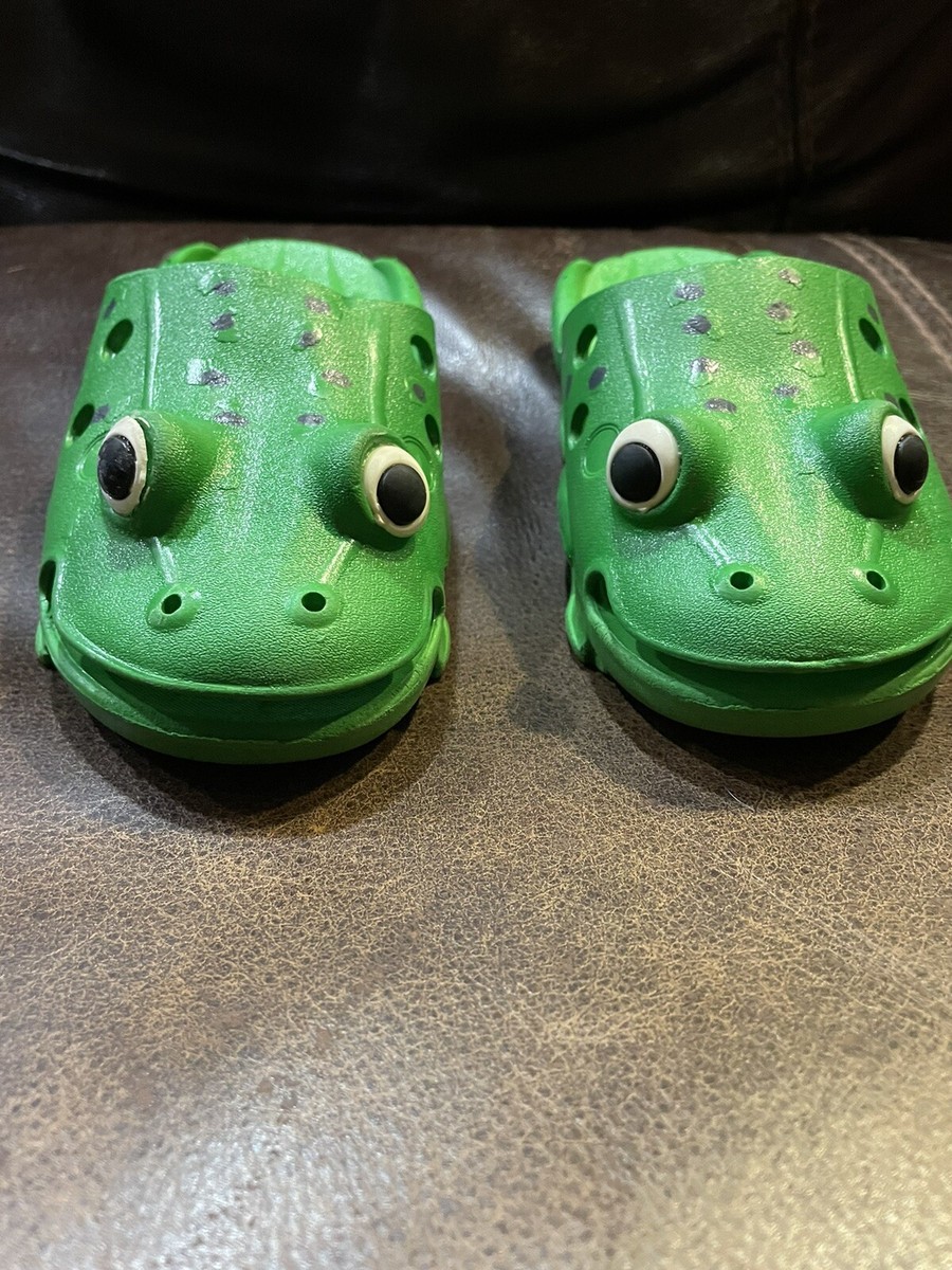 Green Frog Sandals Slides Size 3/4 | eBay