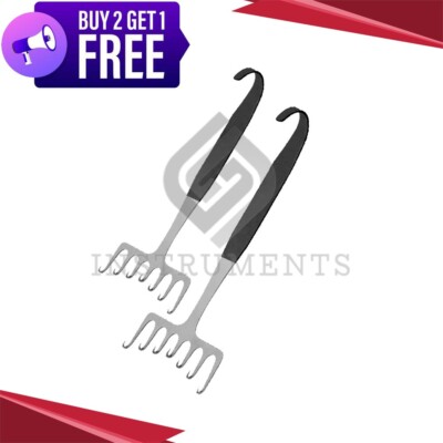 Coronal Brow Lift Retractors - Prongs 7 - Blades 70 mm High Quality Instruments