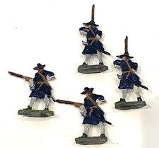 Kilia Zinnfiguren German Tin FLAT Musketeer Soldier 4pc 27mm Handpainted KZ