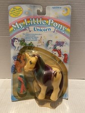 My Little Pony G1 Unicorn GLORY Hasbro 1984 MOC Yellowed Bubble Cracked