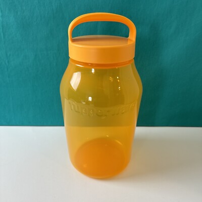 Tupperware XL Universal Jar 12 Cup /3qt /3L Jug Travel Food Storage Orange