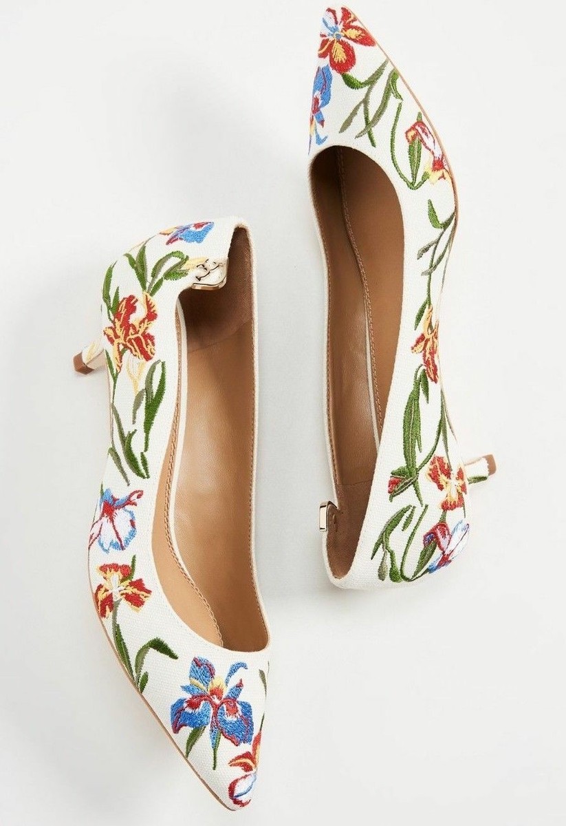$298 NEW Tory Burch ELIZABETH 40 Embroidered Pumps Heels $298 NEW Tory Burch ELIZABETH 40 Embroidered Pumps Heels