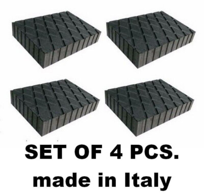 Auto Lift / Rolling Jack Rubber Block Pads Adapter SET 4 PCS. 6'' x 4 3/4'' x 1.2''