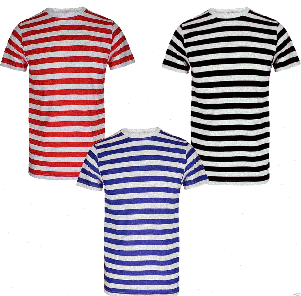 Children's Kids Boys Striped Fancy Dress T-Shirt Costume Party Pirate Sailor UK — 第 4/4 张图片