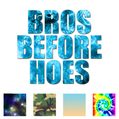 Bros Before Hoes - Vinyl Decal Sticker - Multiple Patterns & Sizes - ebn3469