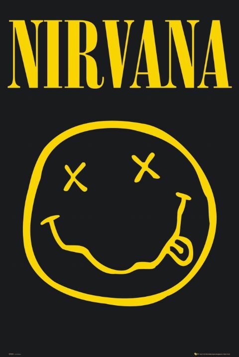  COBAIN ポスター vintage Nirvana NIRVANA KURT COBAIN SMILEY FACE POSTER NEW 24x36 FREE SHIPPING | eBay