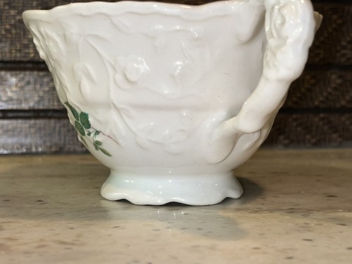 Taza crema marfil vintage Pope Gosser Rose Point EE. UU. para servir floral #41 - Imagen 5 de 7