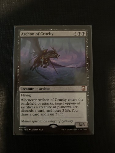 1x Archon of Cruelty MTG Modern Horizons 3: Commander Mythic Rare Nonfoil NM